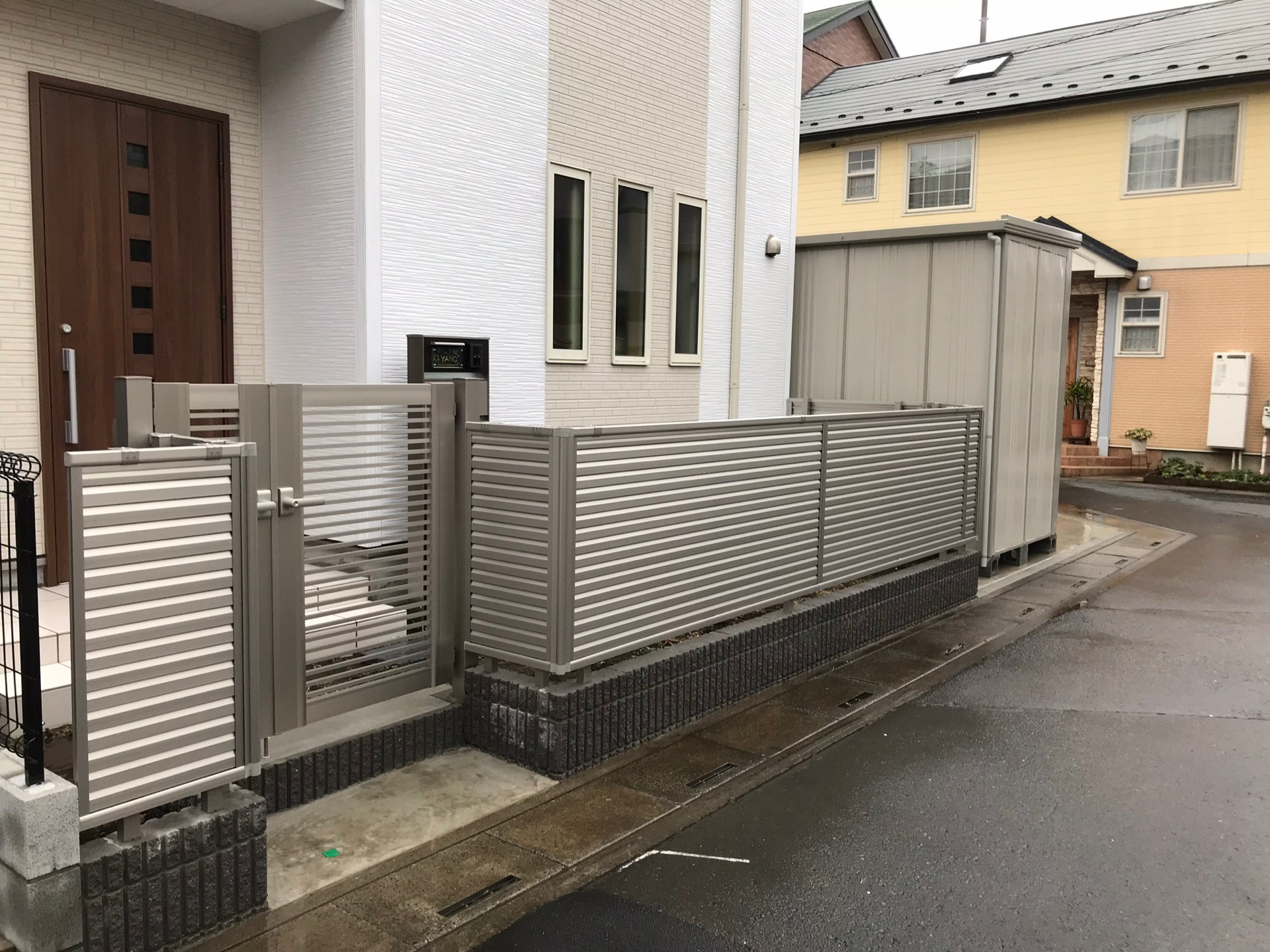 坂戸市でフェンス工事をしました。