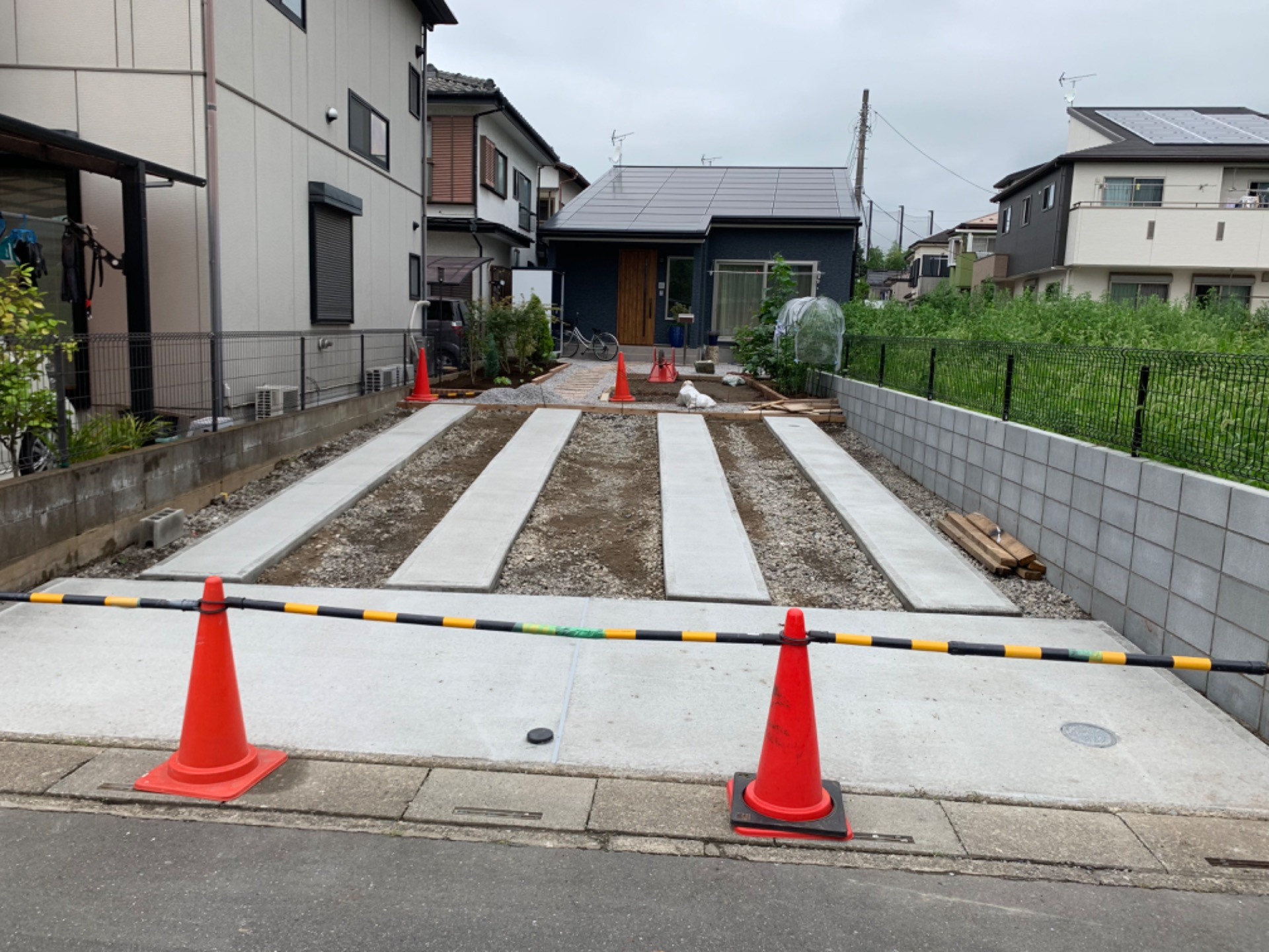 坂戸市で土間工事しました。